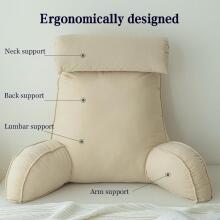 Basic CS Lline Care & Support Large Reading Pillow  Art.296545 Advanced Grey Large reading pillow, back support pillow with removable neck cushion