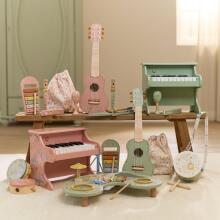 Little Dutch medinė gitara Safari Friends Pink FSC Art.7471