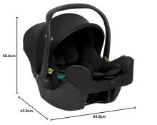 Graco Snuglite R129  40-75cm Art.296949 Midnight Snugturn car seat with base 0-13 kg