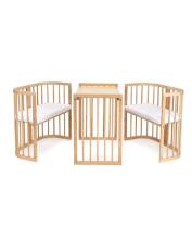 Waldin Baby Collection Bed Crib  7 in 1 Art.297431 Natural Multifunctional wooden 7-in-1 transforming crib