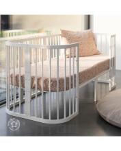 Waldin Baby Collection Bed Crib  7 in 1 Art.297432 White Multifunctional wooden 7-in-1 transforming crib