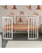 Waldin Baby Collection Bed Crib  7 in 1 Art.297432 White Multifunctional wooden 7-in-1 transforming crib