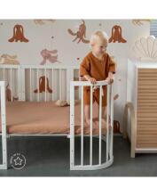 Waldin Baby Collection Bed Crib  7 in 1 Art.297432 White Multifunctional wooden 7-in-1 transforming crib