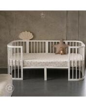 Waldin Baby Collection Bed Crib  7 in 1 Art.297432 White Multifunctional wooden 7-in-1 transforming crib