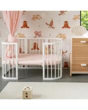 Waldin Baby Collection Bed Crib  7 in 1 Art.297432 White Multifunctional wooden 7-in-1 transforming crib