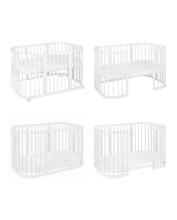 Waldin Baby Collection Bed Crib  7 in 1 Art.297432 White Multifunctional wooden 7-in-1 transforming crib