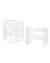 Waldin Baby Collection Bed Crib  7 in 1 Art.297432 White Multifunctional wooden 7-in-1 transforming crib