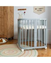 Waldin Baby Collection Bed Crib  7 in 1 Art.297433 Grey Multifunctional wooden 7-in-1 transforming crib