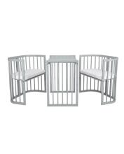 Waldin Baby Collection Bed Crib  7 in 1 Art.297433 Grey Multifunctional wooden 7-in-1 transforming crib