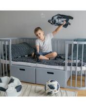 Waldin Baby Collection Bed Crib  7 in 1 Art.297433 Grey Multifunctional wooden 7-in-1 transforming crib