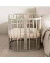 Waldin Baby Collection Bed Crib  7 in 1 Art.297434 Olive Multifunctional wooden 7-in-1 transforming crib