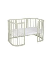 Waldin Baby Collection Bed Crib  7 in 1 Art.297434 Olive Multifunctional wooden 7-in-1 transforming crib