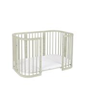 Waldin Baby Collection Bed Crib  7 in 1 Art.297434 Olive Multifunctional wooden 7-in-1 transforming crib