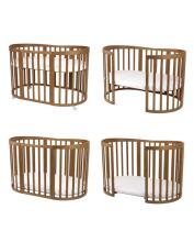 Waldin Oval Baby Collection Bed Crib  7 in 1 Art.297435 Vintage Multifunctional wooden 7-in-1 transforming crib