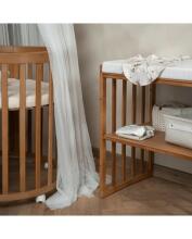 Waldin Oval Baby Collection Bed Crib  7 in 1 Art.297435 Vintage Multifunctional wooden 7-in-1 transforming crib