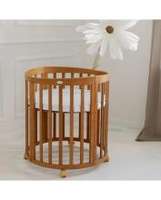 Waldin Oval Baby Collection Bed Crib  7 in 1 Art.297435 Vintage Multifunctional wooden 7-in-1 transforming crib