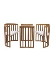 Waldin Oval Baby Collection Bed Crib  7 in 1 Art.297435 Vintage Multifunctional wooden 7-in-1 transforming crib