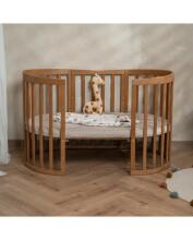 Waldin Oval Baby Collection Bed Crib  7 in 1 Art.297435 Vintage Multifunctional wooden 7-in-1 transforming crib