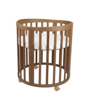 Waldin Oval Baby Collection Bed Crib  7 in 1 Art.297435 Vintage Multifunctional wooden 7-in-1 transforming crib