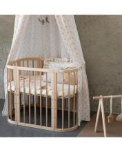 Waldin  Bed Crib  5 in 1 Art.297436 Natural Wood Multifunctional wooden 5-in-1 transforming crib