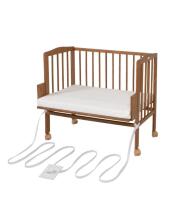 Waldin  Bedside Crib 2in1 Art.297437 Vintage Puidust 2-ühes võrevoodi/häll ratastel madratsiga