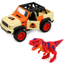 Off-Road Vehicle with T-Rex Dinosaur Lights, Sounds, Opening Doors