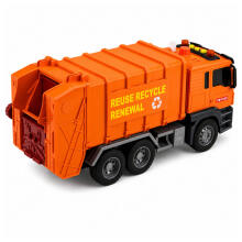 Garbage Truck Garbage Cans Lights Sounds Orange