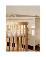 Waldin Oval Baby Collection Bed Crib  7 in 1 Art.297542 Natural Wood  Daugiafunkcinė medinė transformuojama lovelė 7 viename