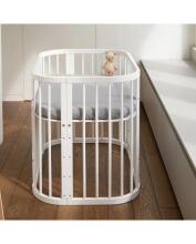 Waldin  Bed Crib  5 in 1 Art.297545 White Multifunctional wooden 5-in-1 transforming crib