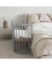 Waldin  Bed Crib  5 in 1 Art.297545 Grey Multifunctional wooden 5-in-1 transforming crib