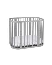 Waldin  Bed Crib  5 in 1 Art.297545 Grey Multifunctional wooden 5-in-1 transforming crib