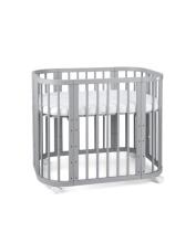 Waldin  Bed Crib  5 in 1 Art.297545 Grey Multifunctional wooden 5-in-1 transforming crib