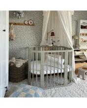 Waldin  Bed Crib  5 in 1 Art.297546 Olive Multifunctional wooden 5-in-1 transforming crib