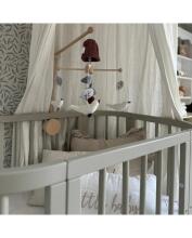 Waldin  Bed Crib  5 in 1 Art.297546 Olive Multifunctional wooden 5-in-1 transforming crib