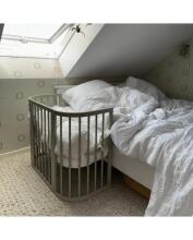 Waldin  Bed Crib  5 in 1 Art.297546 Olive Multifunctional wooden 5-in-1 transforming crib