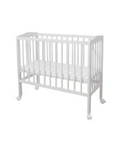 Waldin  Bedside Crib 2in1 Art.297550 White Puidust 2-ühes võrevoodi/häll ratastel madratsiga
