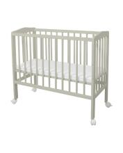 Waldin  Bedside Crib 2in1 Art.297552 Olive Puidust 2-ühes võrevoodi/häll ratastel madratsiga