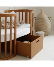 Waldin  Drawer 7 in 1 Collection Art.297553 Vintage The storage drawer is compatible with both the classic 7-in-1 crib and the oval 7-in-1 crib.