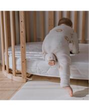 Waldin  Mattress Coconut Oval Crib Small Art.297569 foam mattress with an eco-friendly coconut insert.