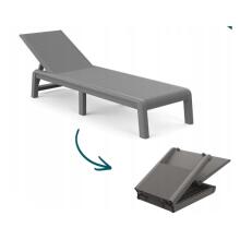Sun lounger Atlas light grey