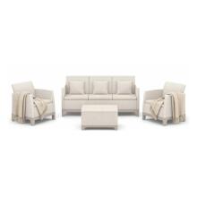 Garden furniture set Scandi Forma 3 Seater Set pebble grey/light beige