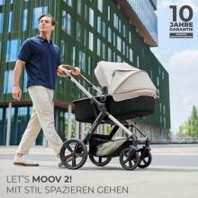 Kinderkraft Moov2 Air 3in1 Art.297978 Beige 3-in-1 baby stroller