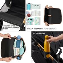 Kinderkraft Moov2 Air 4 in1 Art.297982 Black 3-in-1 baby stroller with base Isofix