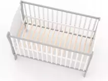 Elf Bed Zephyr Art.298040 White White Medinė kūdikio lovelė 120x60 cm