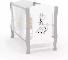 Elf Bed Zephyr Art.298055 White\Pine Medinė kūdikio lovelė 120x60 cm