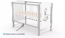 Elf Bed Zephyr Art.298055 White\Pine Medinė kūdikio lovelė 120x60 cm