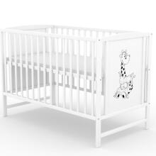 Elf Bed Bloom Art.298071 White/Grey Medinė kūdikio lovelė 120x60 cm