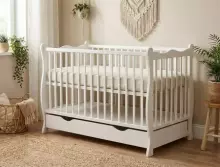 Elf Bed Juniper Art.298075 Grey Medinė kūdikio lovelė 120x60 cm