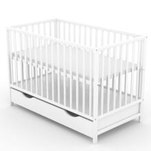 Elf Bed Сlassic Drawer Art.298083 Grey Wooden baby crib with a storage drawer (120x60 cm)