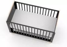 Elf Bed Vigo Art.298087 Black Medinė kūdikio lovelė 120x60 cm